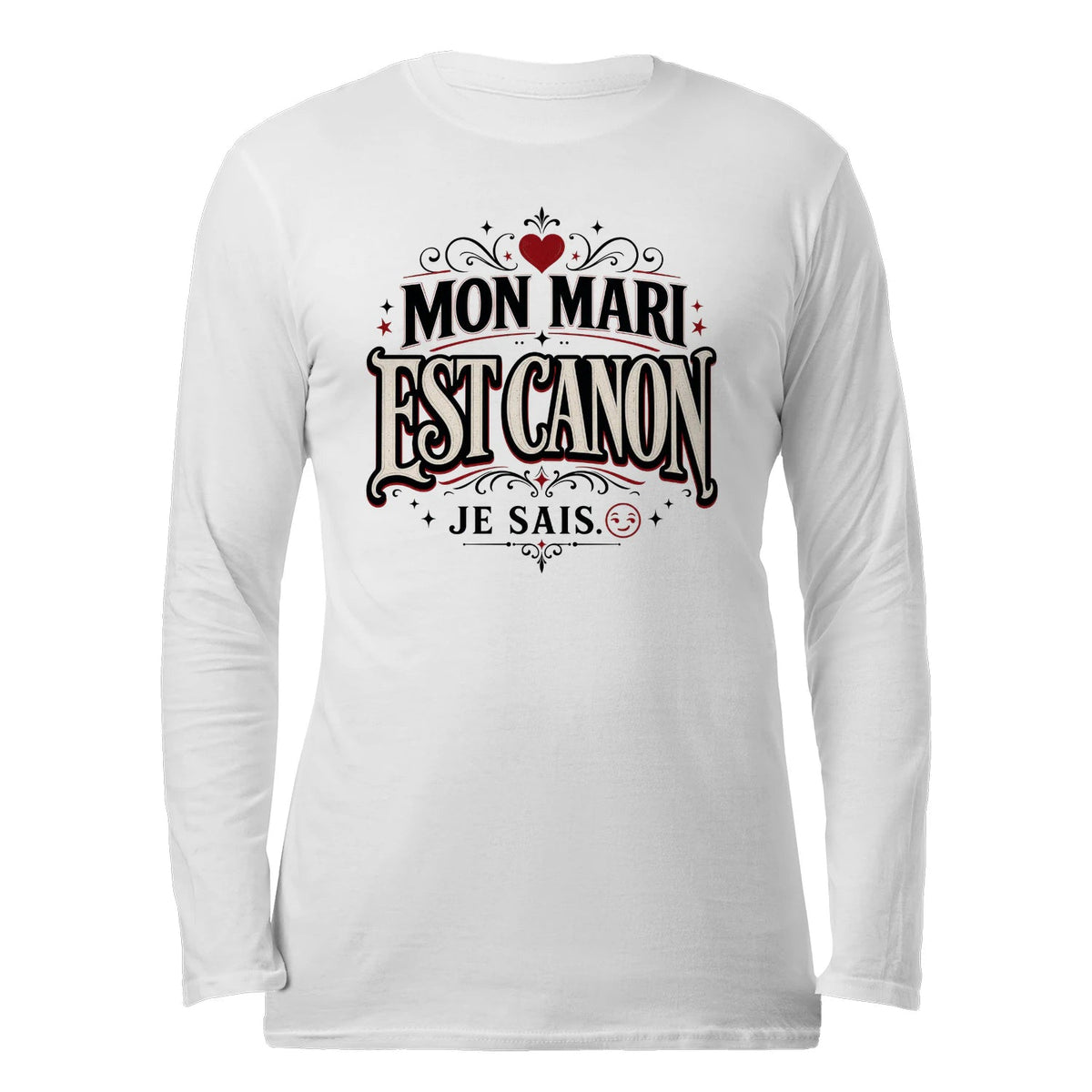 Sweat-Shirt Humour & Amour « Mon Mari Est Canon » - Femorian