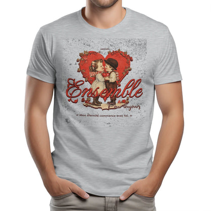 T-shirt Couple « Jusqu’à ce que la mort nous sépare » – Amour Éternel - Femorian