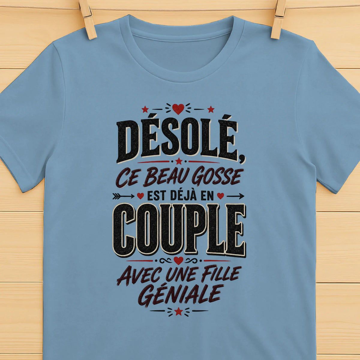 T-shirt « Désolé, Ce Beau Gosse Est Déjà en Couple »»Homme & Femme - Femorian