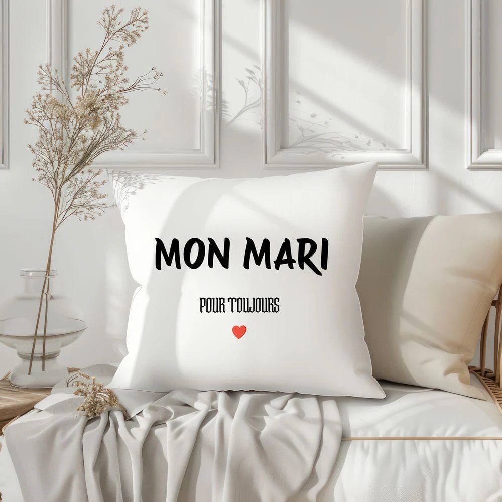 Coussin « MON MARI » – Pour toujours ❤️ - Femorian