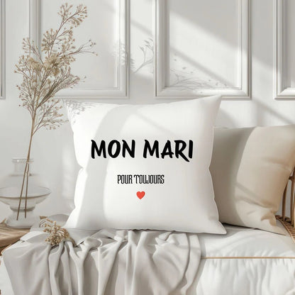 Coussin « MON MARI » – Pour toujours ❤️ - Femorian