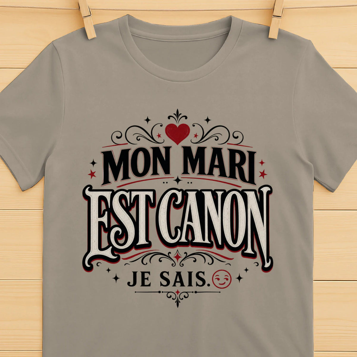 T-shirt « Mon Mari Est Canon » – Cadeau Humour & Amour»Homme & Femme - Femorian