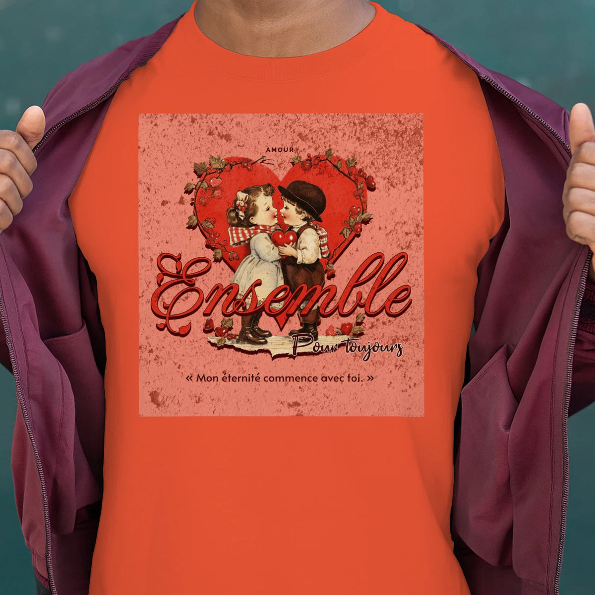 T-shirt Couple « Jusqu’à ce que la mort nous sépare » – Amour Éternel - Femorian