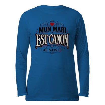 Sweat-Shirt Humour & Amour « Mon Mari Est Canon » - Femorian