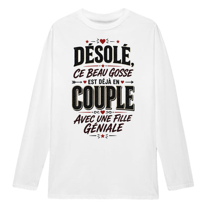 sweat-shirt « Désolé, Ce Beau Gosse Est Déjà en Couple»Homme & Femme - Femorian