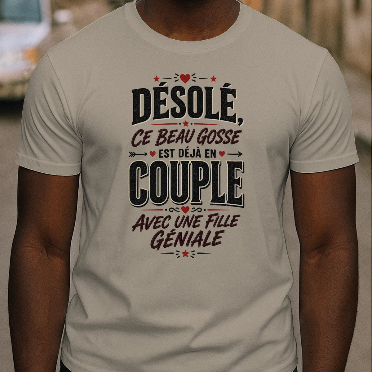 T-shirt « Désolé, Ce Beau Gosse Est Déjà en Couple »»Homme & Femme - Femorian