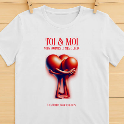 T-shirt Romantique et Minimaliste - « TOI & MOI » - Femorian