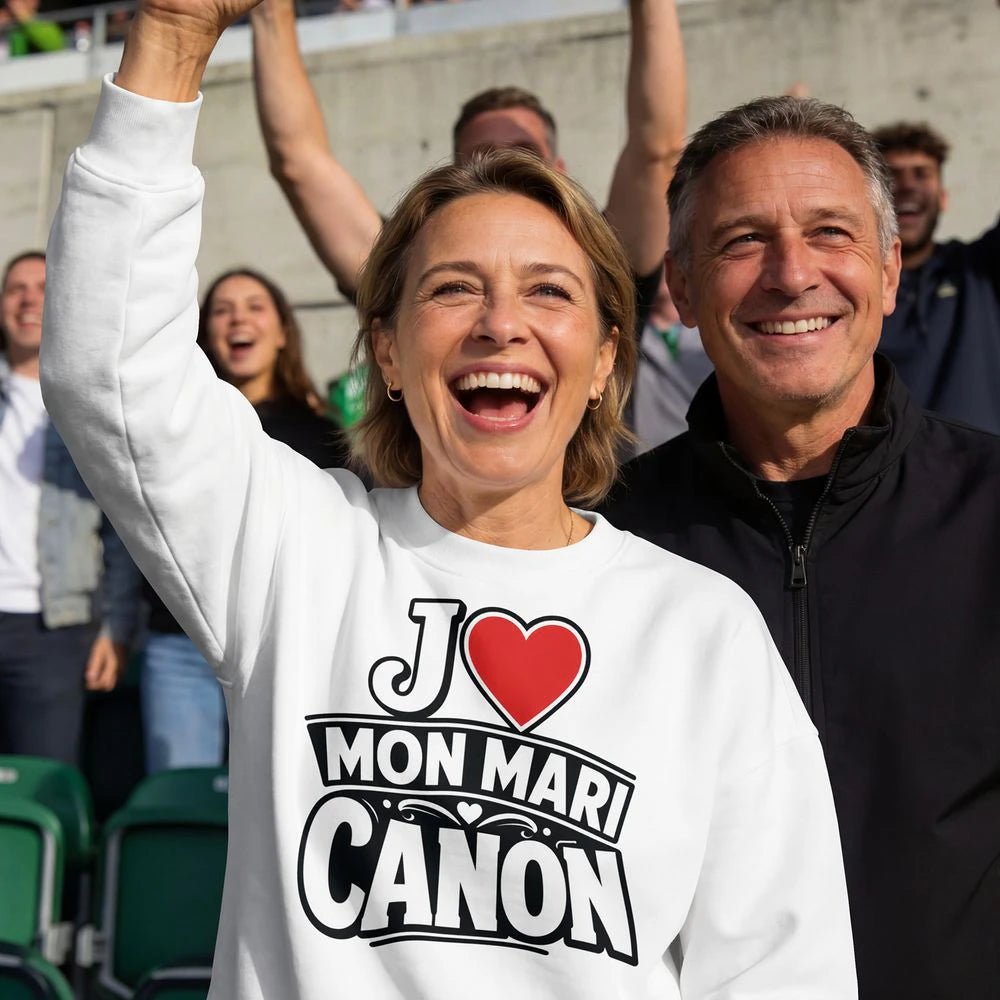 sweat-shirt « J ❤️ Mon Mari Canon – Homme & Femme - Femorian