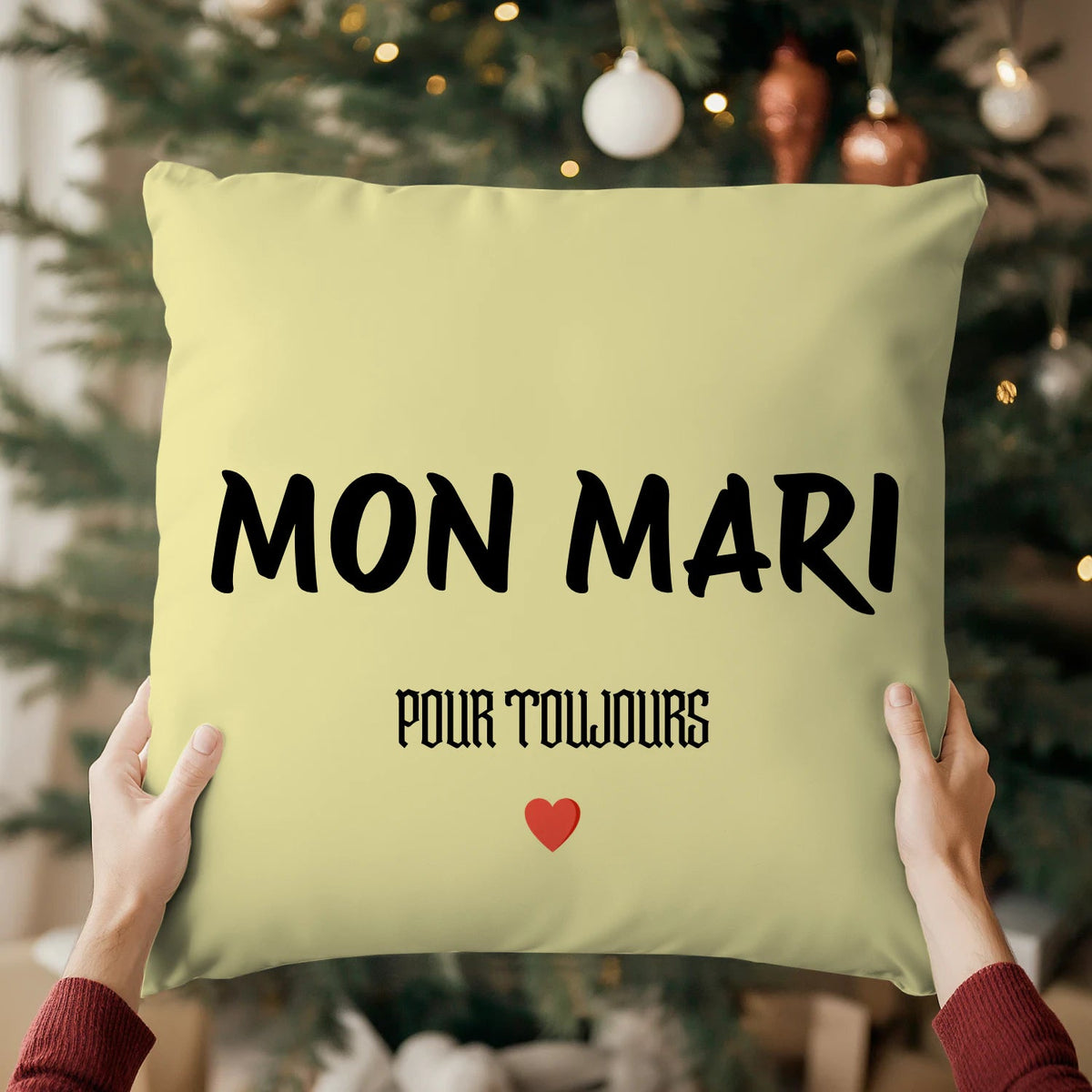 Coussin « MON MARI » – Pour toujours ❤️ - Femorian