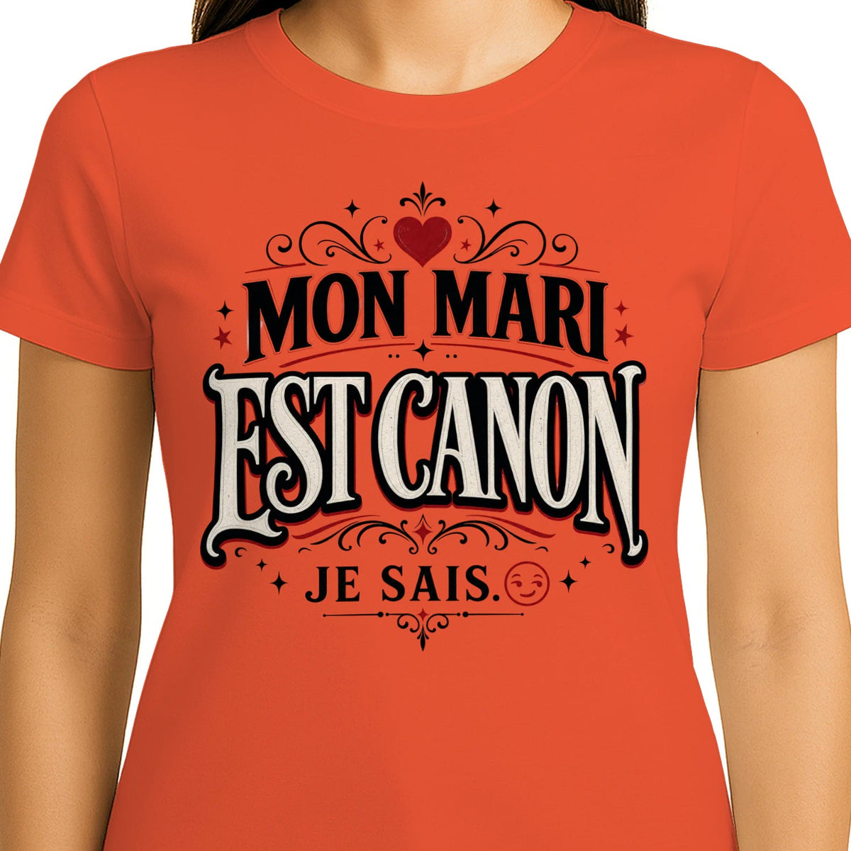 T-shirt « Mon Mari Est Canon » – Cadeau Humour & Amour»Homme & Femme - Femorian
