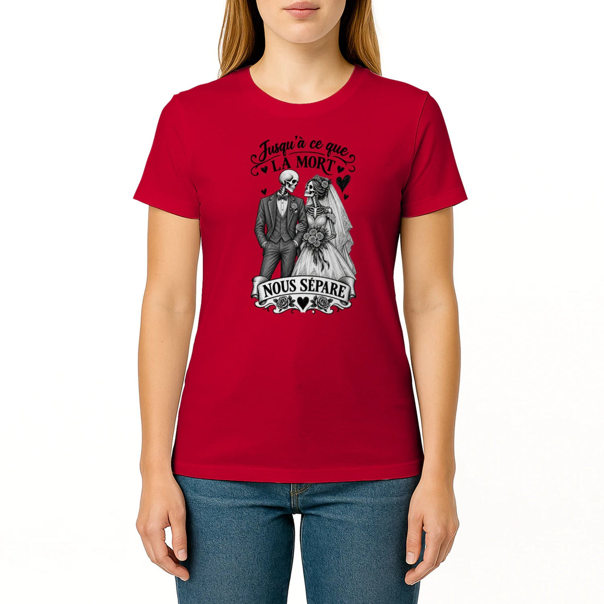 T-shirt Couple « Jusqu’à ce que la mort nous sépare » – Amour Éternel - Femorian