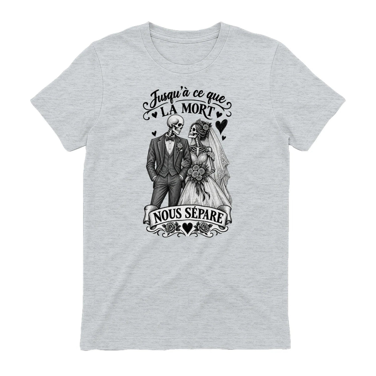T-shirt Couple « Jusqu’à ce que la mort nous sépare » – Amour Éternel - Femorian