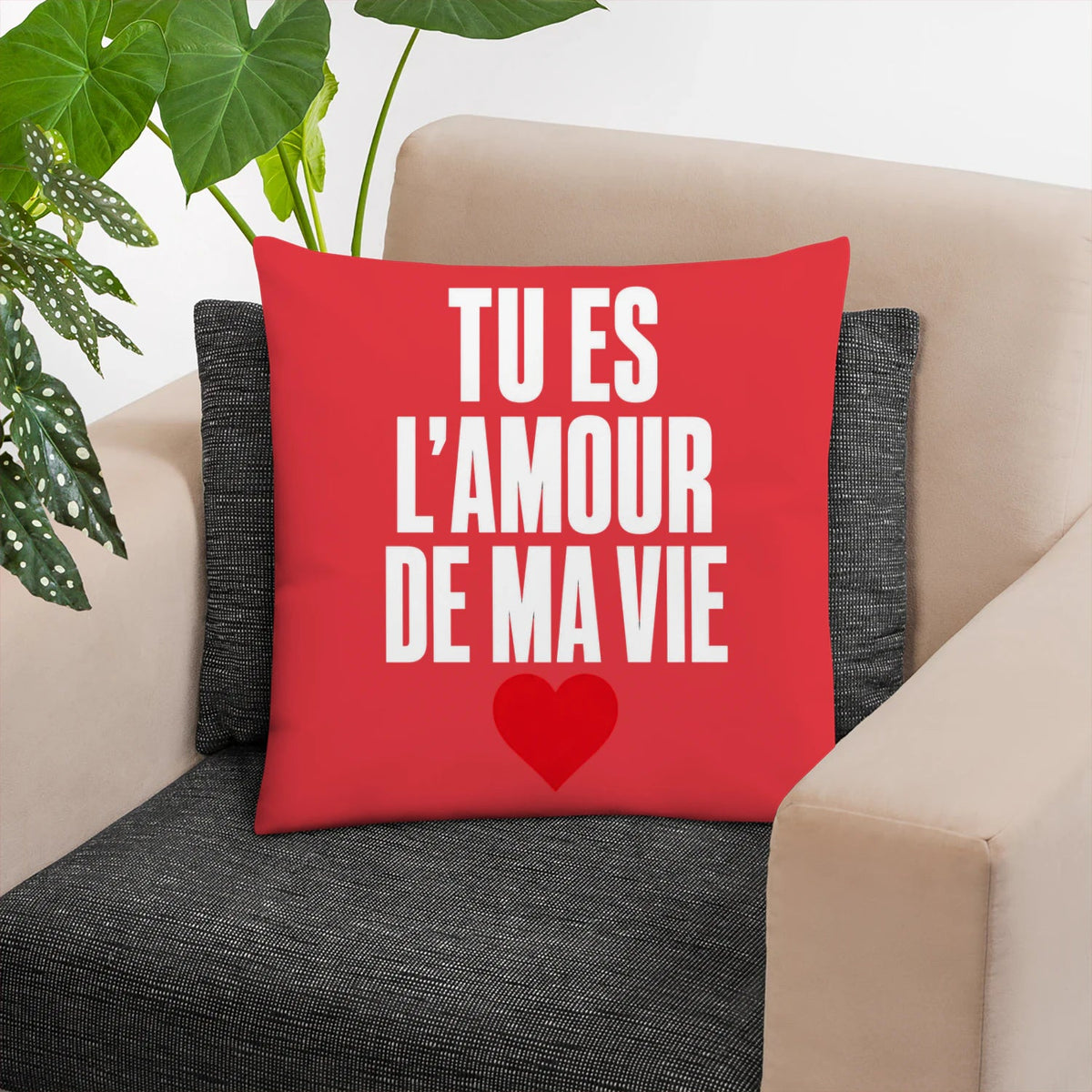 Coussin « Tu es l'amour de ma vie » – Idée Cadeau - Femorian