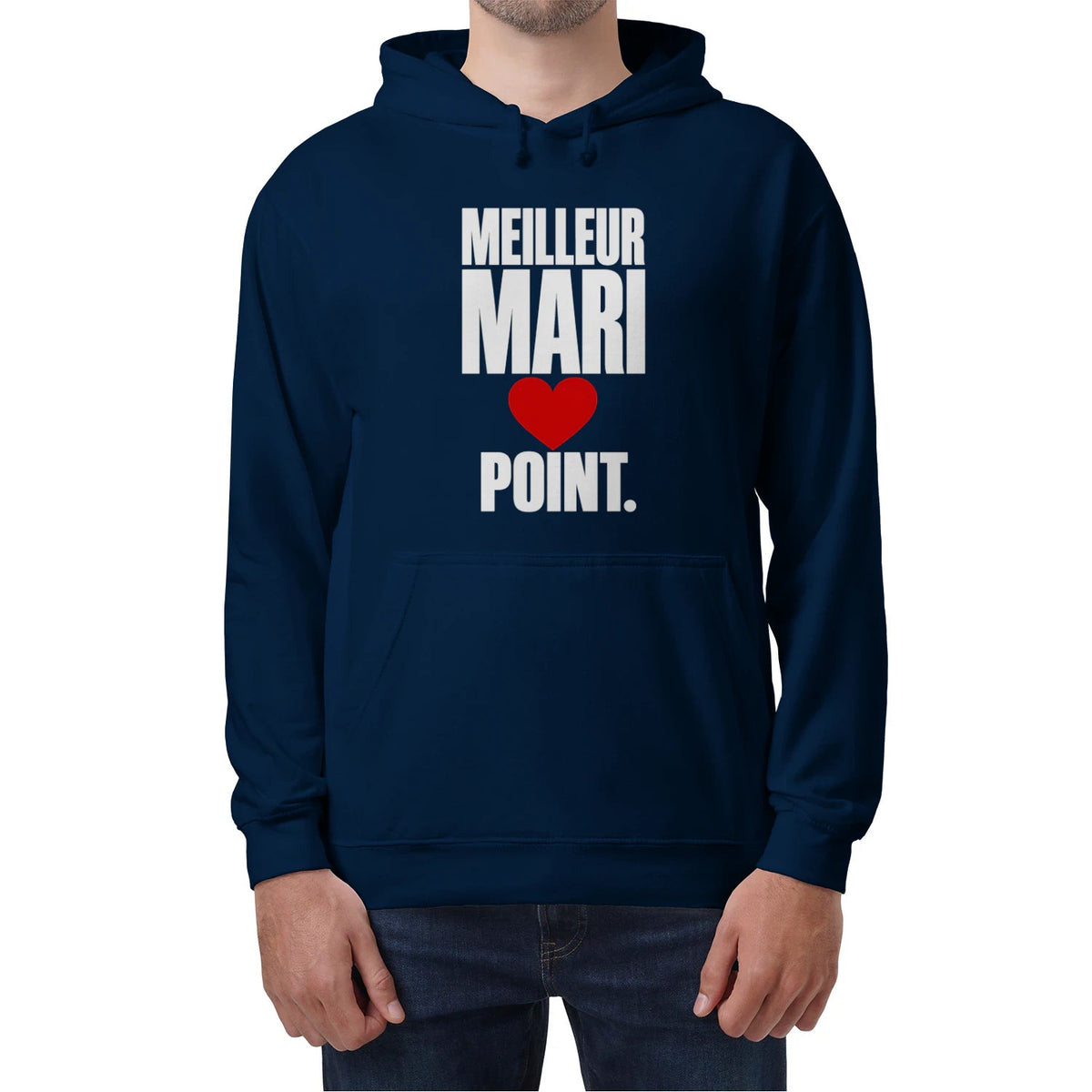 Sweat à Capuche « Meilleur Mari. Point. » – Homme & Femme - Femorian