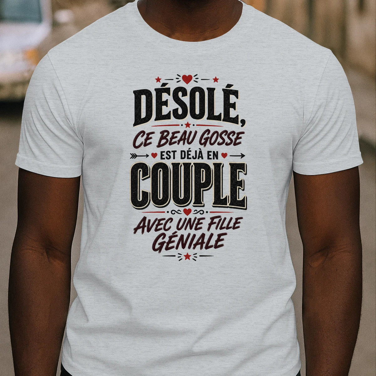 T-shirt « Désolé, Ce Beau Gosse Est Déjà en Couple »»Homme & Femme - Femorian