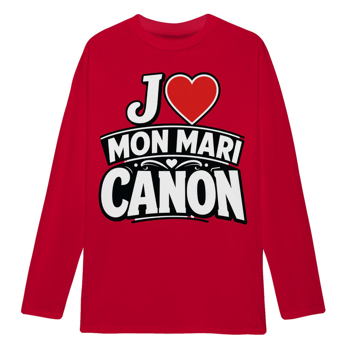 sweat-shirt « J ❤️ Mon Mari Canon – Homme & Femme - Femorian
