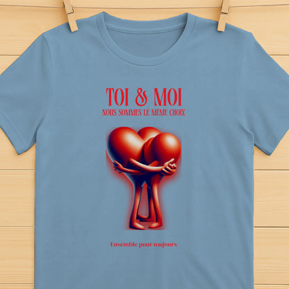 T-shirt Romantique et Minimaliste - « TOI & MOI » - Femorian