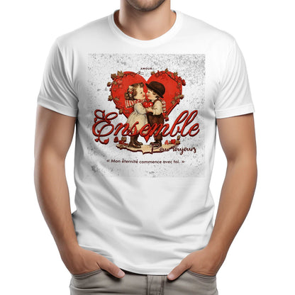 T-shirt Couple « Jusqu’à ce que la mort nous sépare » – Amour Éternel - Femorian