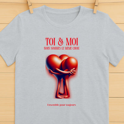 T-shirt Romantique et Minimaliste - « TOI & MOI » - Femorian