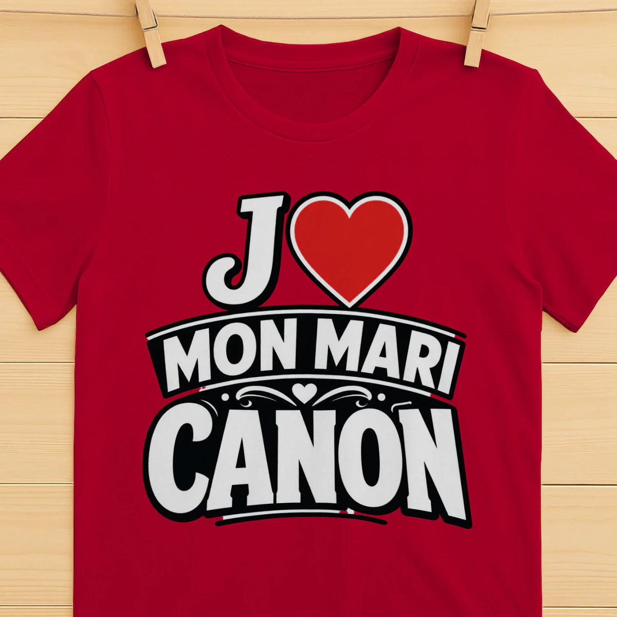 T-shirt « J ❤️ Mon Mari Canon » – Homme & Femme - Femorian
