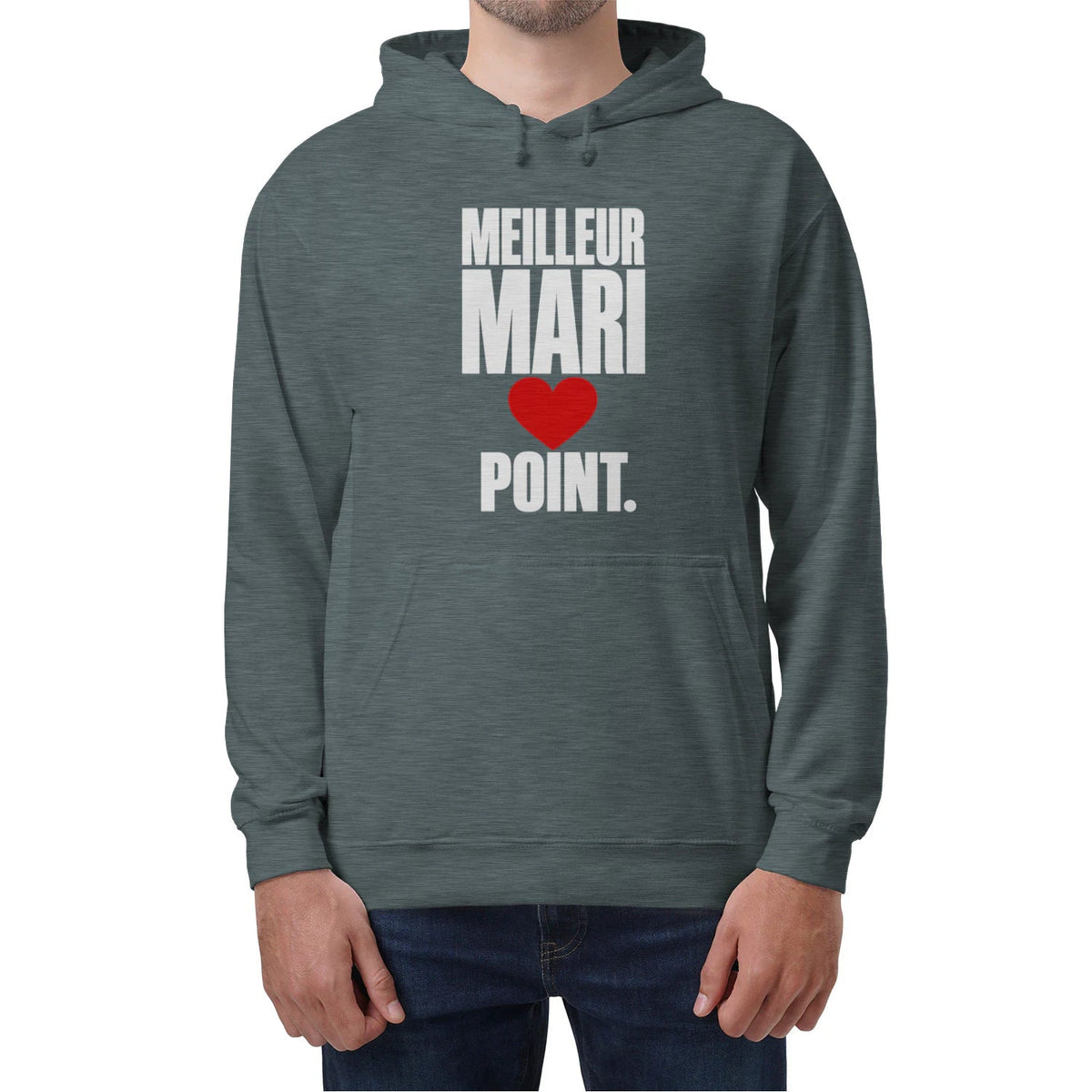 Sweat à Capuche « Meilleur Mari. Point. » – Homme & Femme - Femorian