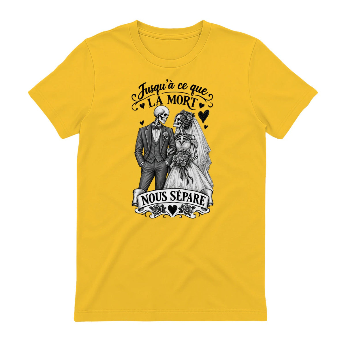 T-shirt Couple « Jusqu’à ce que la mort nous sépare » – Amour Éternel - Femorian