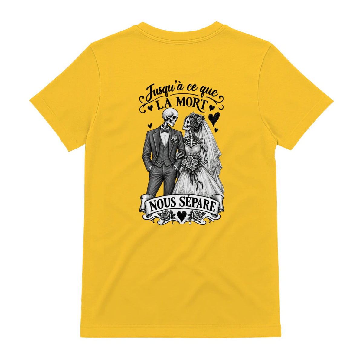 T-shirt Couple « Jusqu’à ce que la mort nous sépare » – Amour Éternel - Femorian