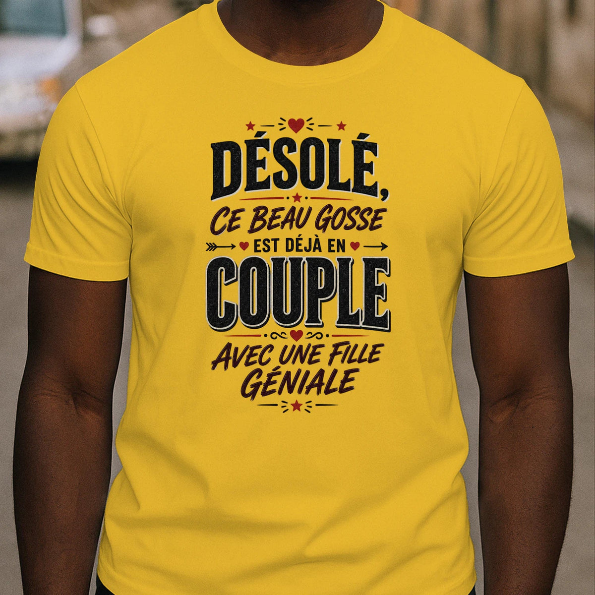 T-shirt « Désolé, Ce Beau Gosse Est Déjà en Couple »»Homme & Femme - Femorian