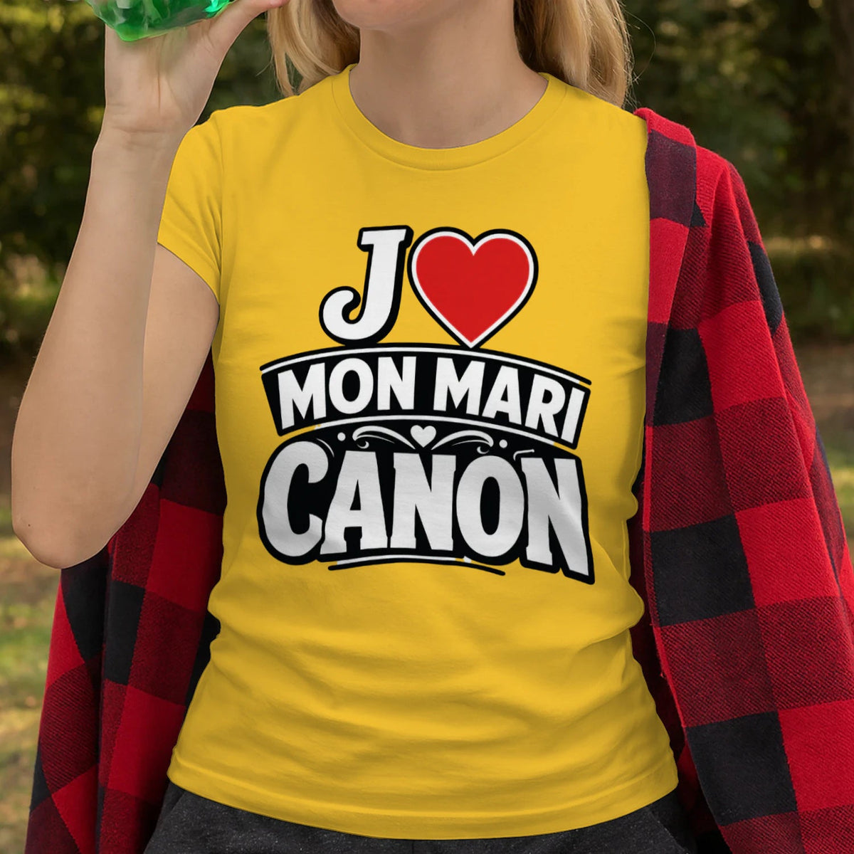 T-shirt « J ❤️ Mon Mari Canon » – Homme & Femme - Femorian