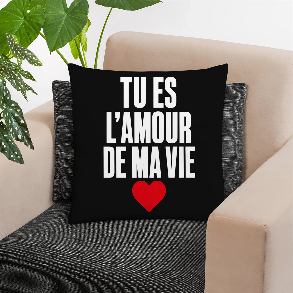 Coussin « Tu es l'amour de ma vie » – Idée Cadeau - Femorian
