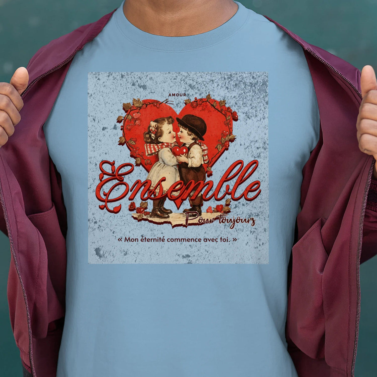T-shirt Couple « Jusqu’à ce que la mort nous sépare » – Amour Éternel - Femorian