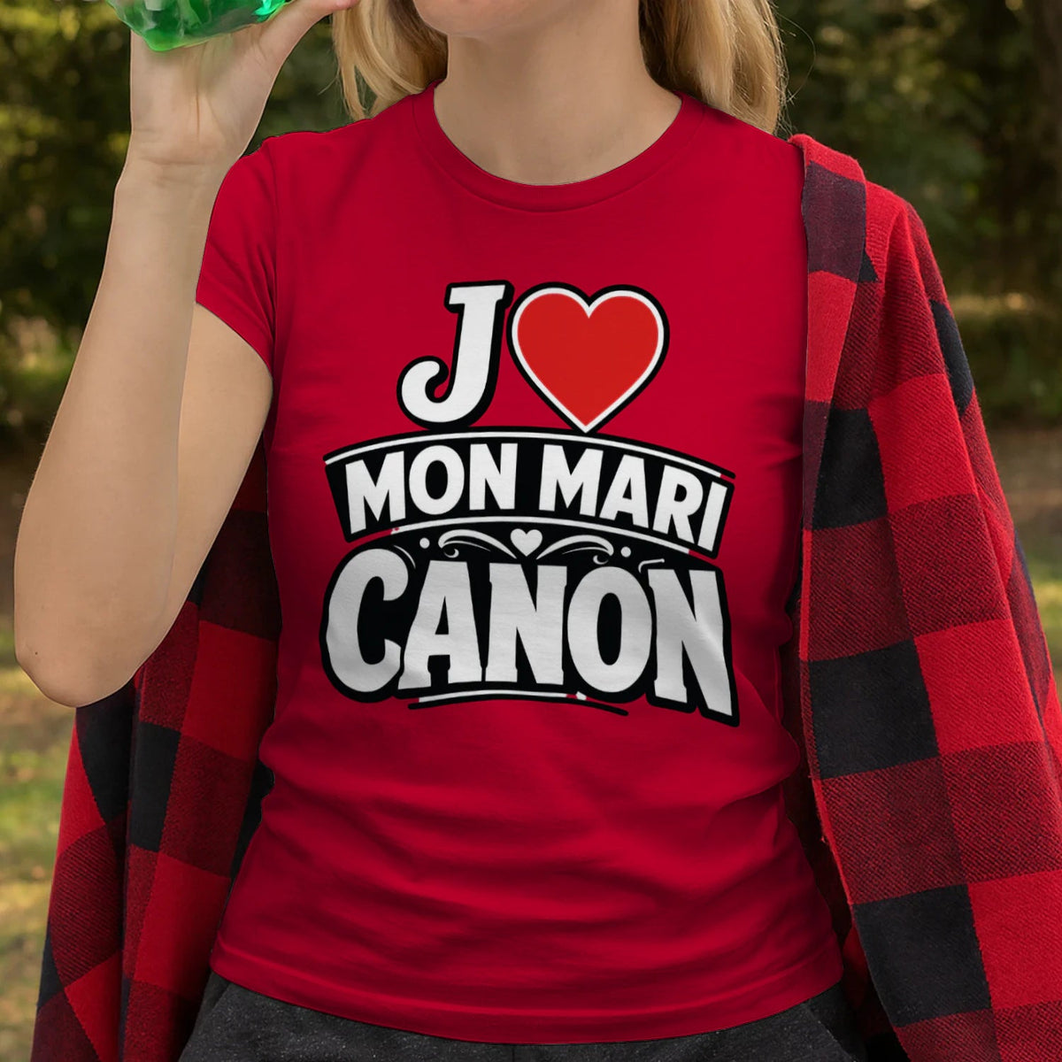 T-shirt « J ❤️ Mon Mari Canon » – Homme & Femme - Femorian