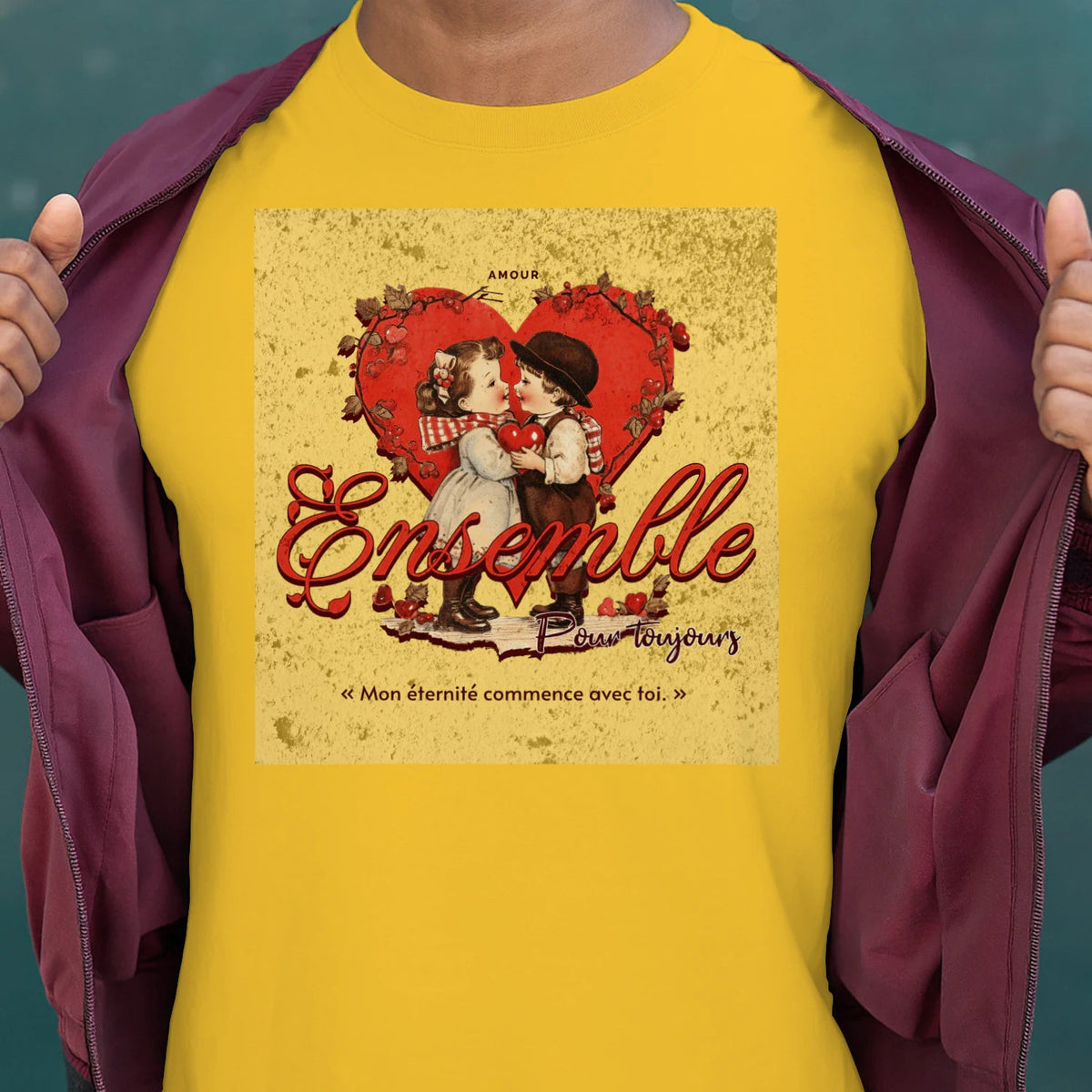T-shirt Couple « Jusqu’à ce que la mort nous sépare » – Amour Éternel - Femorian