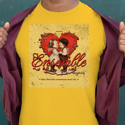 T-shirt Couple « Jusqu’à ce que la mort nous sépare » – Amour Éternel - Femorian