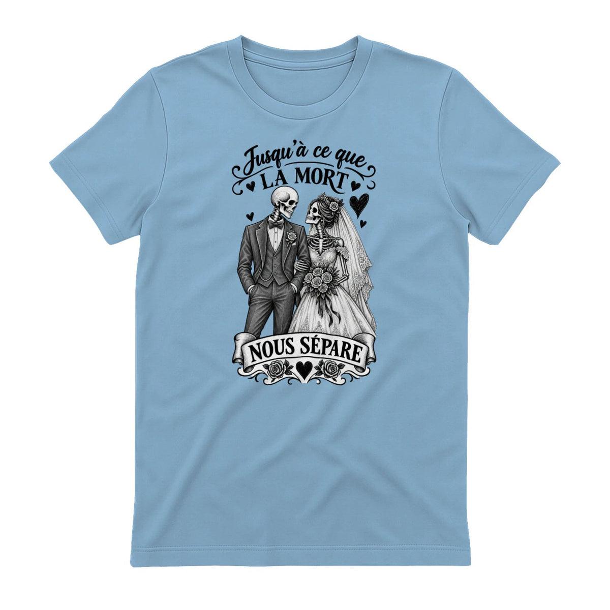 T-shirt Couple « Jusqu’à ce que la mort nous sépare » – Amour Éternel - Femorian