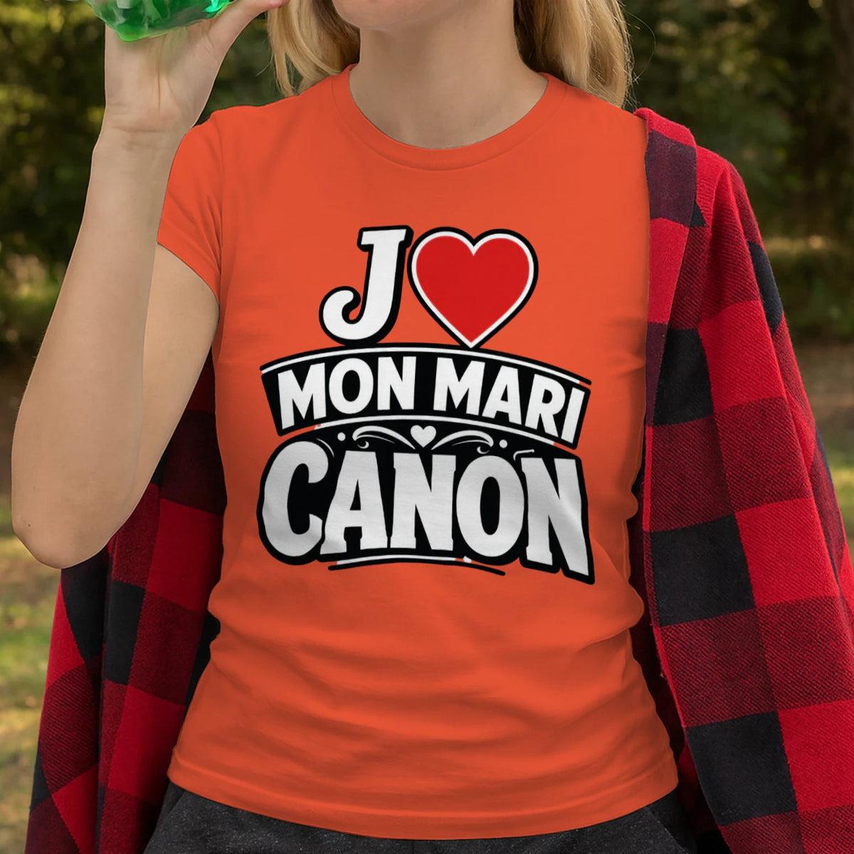 T-shirt « J ❤️ Mon Mari Canon » – Homme & Femme - Femorian