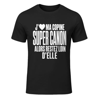 T-shirt « J'❤️ Ma Copine Canon » – Homme & Femme - Femorian