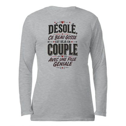 sweat-shirt « Désolé, Ce Beau Gosse Est Déjà en Couple»Homme & Femme - Femorian