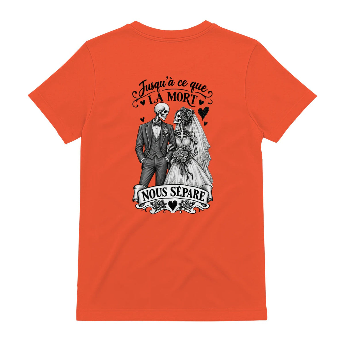 T-shirt Couple « Jusqu’à ce que la mort nous sépare » – Amour Éternel - Femorian