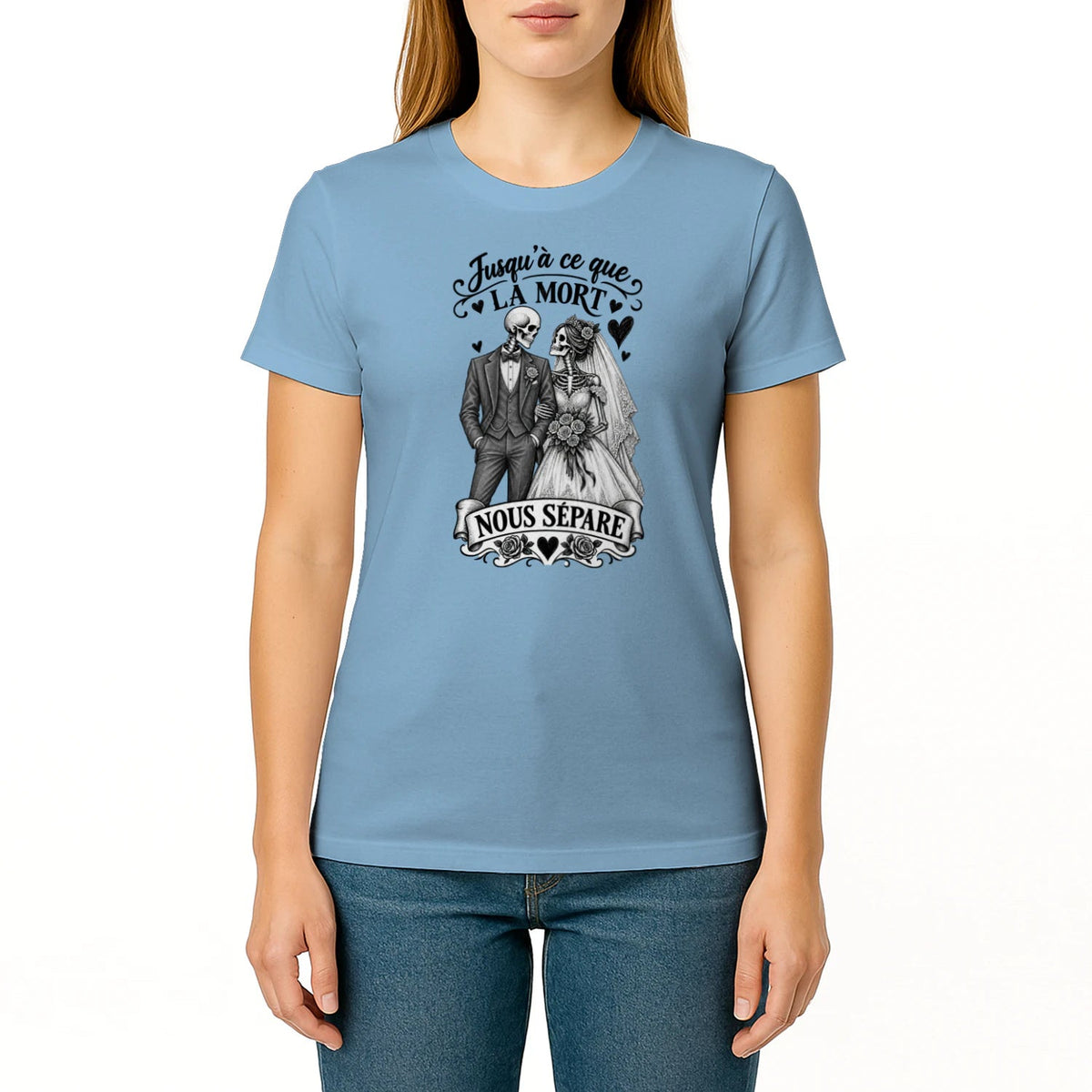 T-shirt Couple « Jusqu’à ce que la mort nous sépare » – Amour Éternel - Femorian