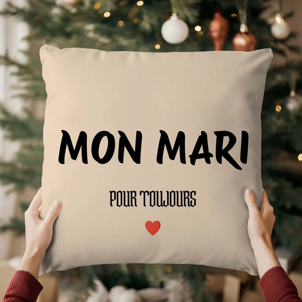 Coussin « MON MARI » – Pour toujours ❤️ - Femorian