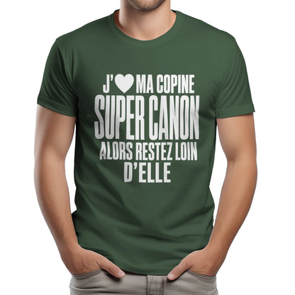 T-shirt « J'❤️ Ma Copine Canon » – Homme & Femme - Femorian