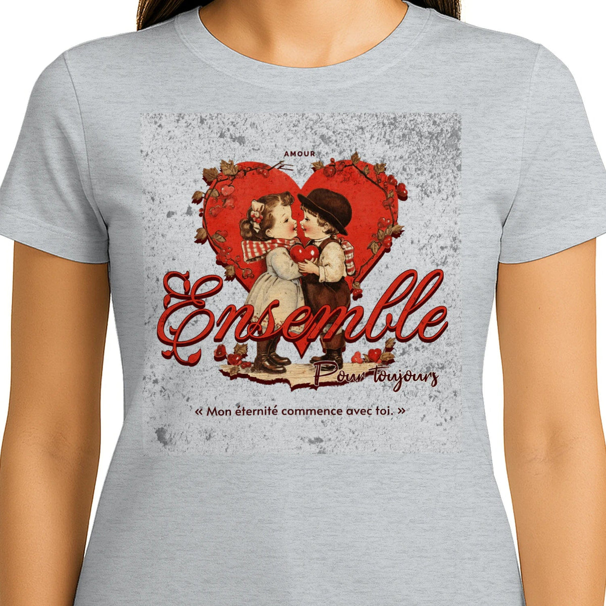 T-shirt Couple « Jusqu’à ce que la mort nous sépare » – Amour Éternel - Femorian