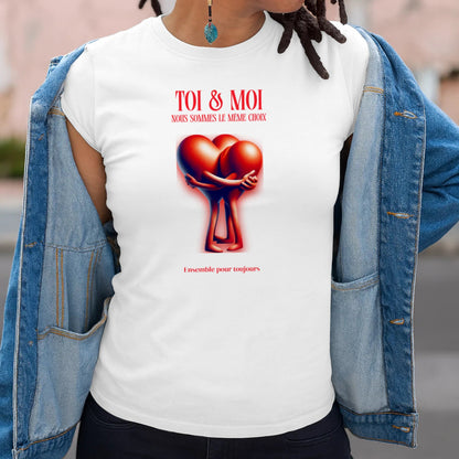 T-shirt Romantique et Minimaliste - « TOI & MOI » - Femorian