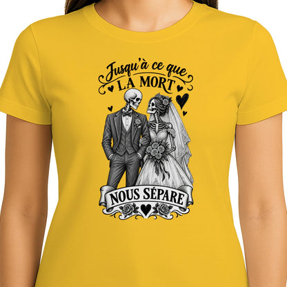T-shirt Couple « Jusqu’à ce que la mort nous sépare » – Amour Éternel - Femorian